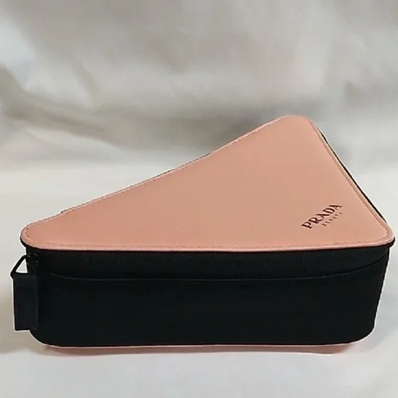 Prada Pink and Black Cosmetic Bag